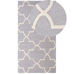 Dywan wełniany 80 x 150 cm szary SILVAN