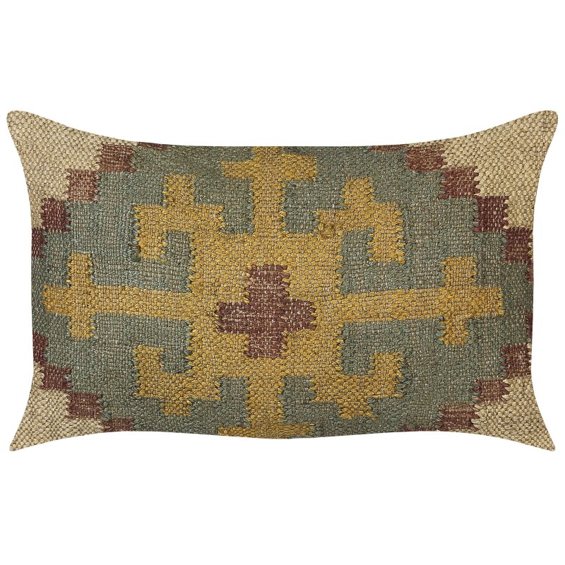 Zestaw 2 poduszek dekoracyjnych SARON Juta 30 x 50 cm Zielony Wzór orientalny