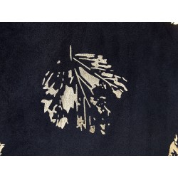 Zestaw 2 poduszek dekoracyjnych GOLDENROD Welur 45 x 45 cm Czarny Wzór roślinny