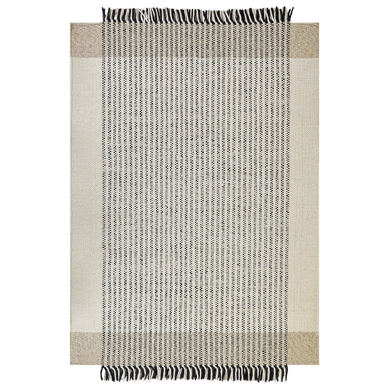Dywan wełniany 160 x 230 cm beżowo-czarny DIVARLI