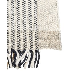 Dywan wełniany 160 x 230 cm beżowo-czarny DIVARLI