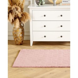 Dywan sztuczne futro królika 80 x 150 cm różowy THATTA