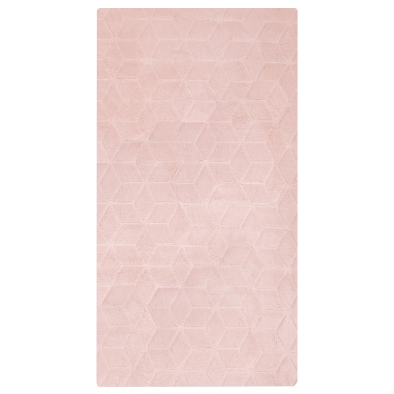 Dywan sztuczne futro królika 80 x 150 cm różowy THATTA