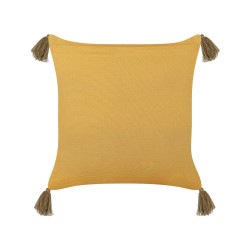 Zestaw 2 poduszek dekoracyjnych RHEUM Welur 45 x 45 cm Żółty Wzór kwiatowy