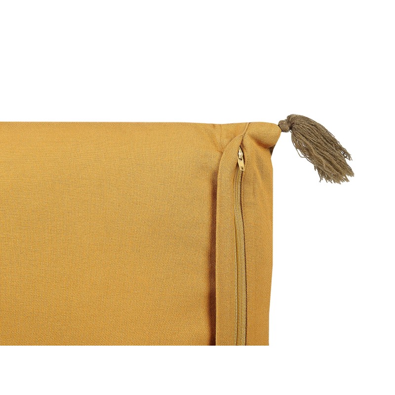 Zestaw 2 poduszek dekoracyjnych RHEUM Welur 45 x 45 cm Żółty Wzór kwiatowy