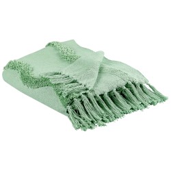 Koc KHARI Bawełna 125 x 150 cm Jasnozielony