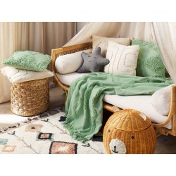 Koc KHARI Bawełna 125 x 150 cm Jasnozielony