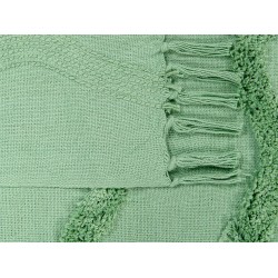 Koc KHARI Bawełna 125 x 150 cm Jasnozielony