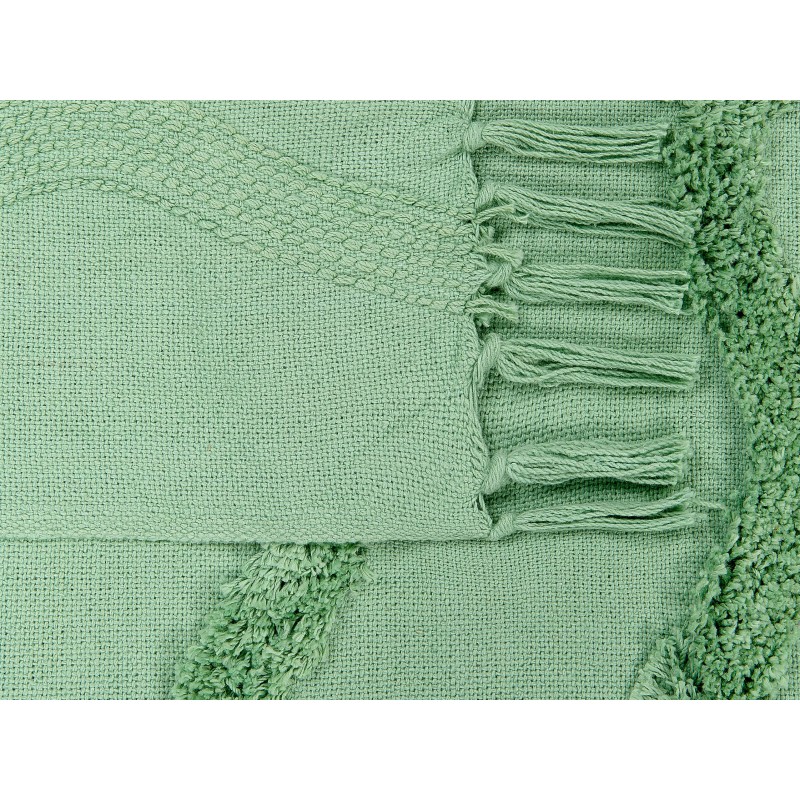Koc KHARI Bawełna 125 x 150 cm Jasnozielony