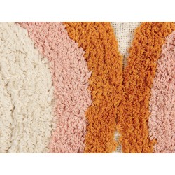 Zestaw 2 poduszek dekoracyjnych LABLAB Bawełna 45 x 45 cm Kolorowy Wzór geometryczny