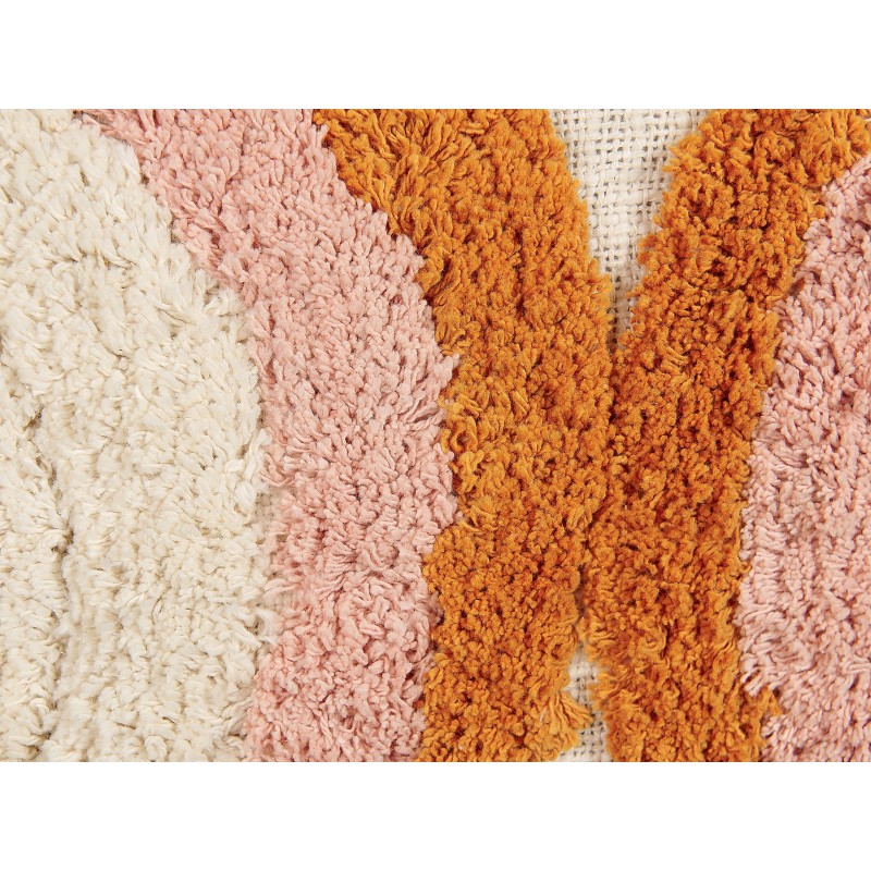 Zestaw 2 poduszek dekoracyjnych LABLAB Bawełna 45 x 45 cm Kolorowy Wzór geometryczny