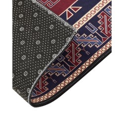 Dywan 60 x 200 cm niebiesko-czerwony KANGAL