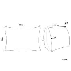 2 bawełniane tuftowane poduszki dekoracyjne z abstrakcyjnym wzorem 30 x 50 cm wielokolorowe STORKSBIL