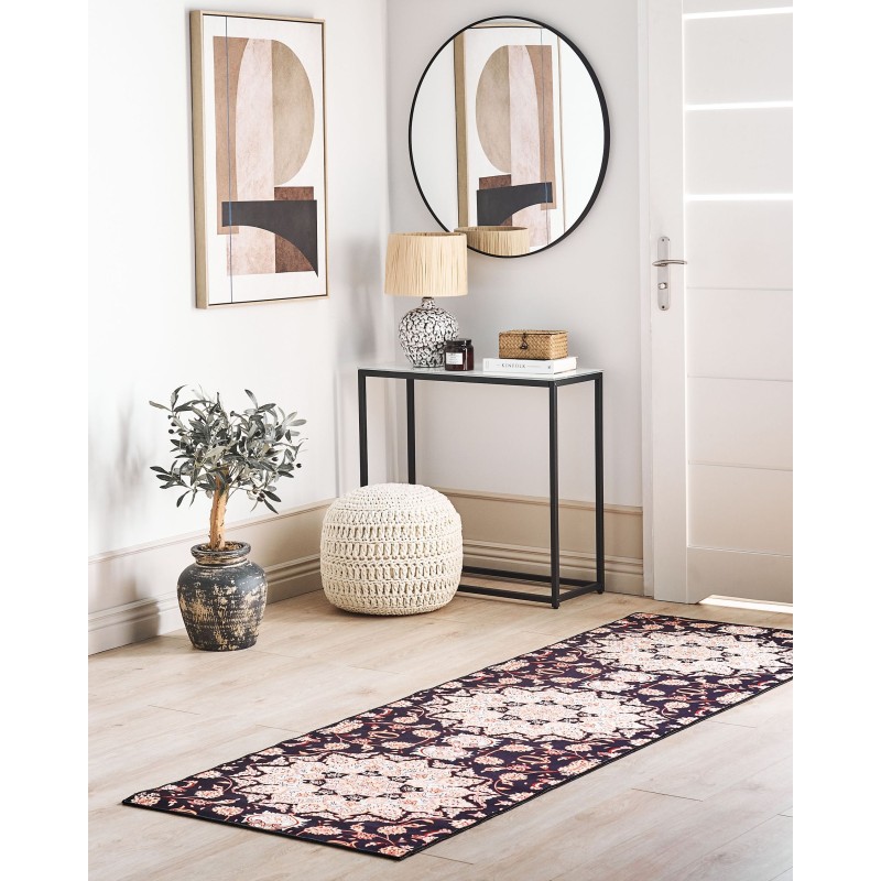 Dywan 80 x 240 cm czarno-beżowy ARITAS