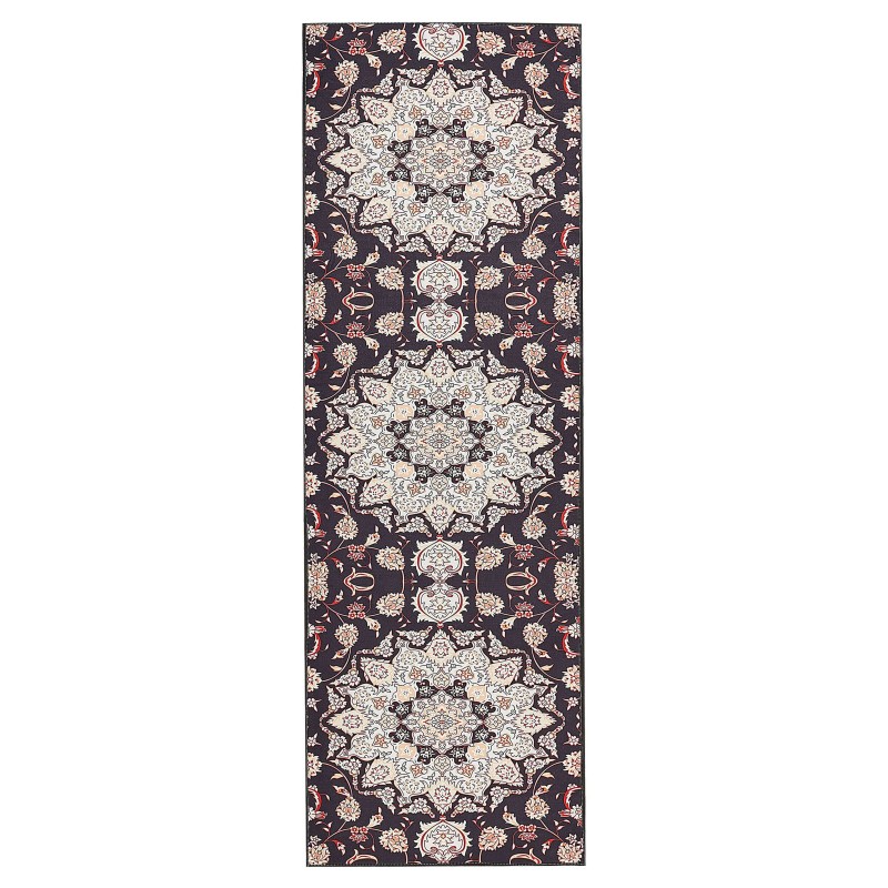 Dywan 80 x 240 cm czarno-beżowy ARITAS