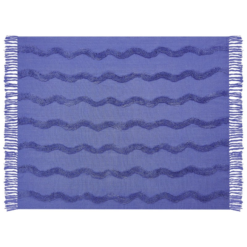 Koc KHARI Bawełna 125 x 150 cm Fioletowy