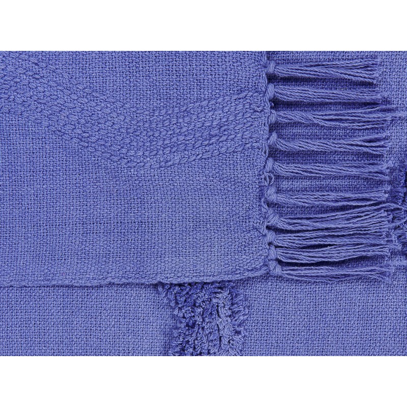 Koc KHARI Bawełna 125 x 150 cm Fioletowy