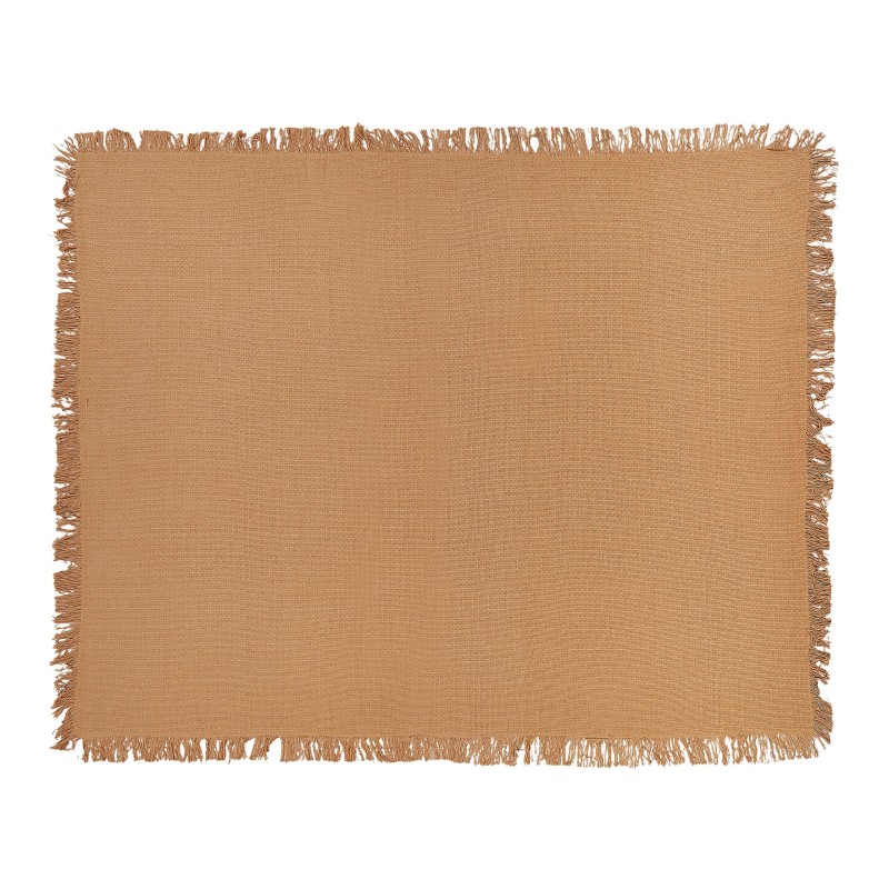 Narzuta na łóżko YERBENT Bawełna 150 x 200 cm Złoty brąz