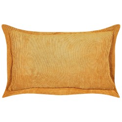 Zestaw 2 poduszek dekoracyjnych ZINNIA Sztruks 47 x 27 cm Musztardowy Jednolity