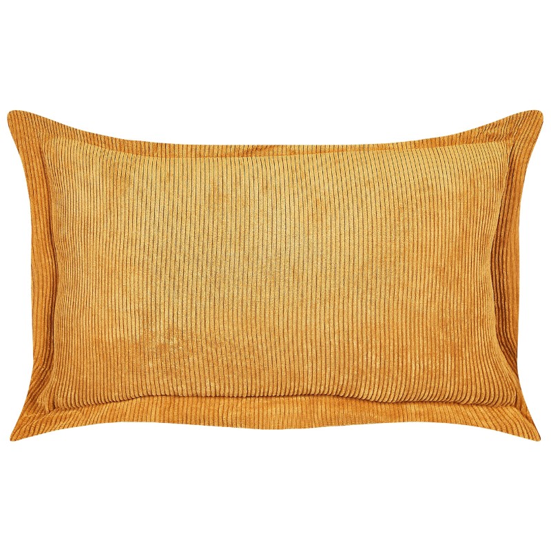 Zestaw 2 poduszek dekoracyjnych ZINNIA Sztruks 47 x 27 cm Musztardowy Jednolity