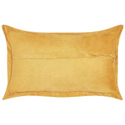 Zestaw 2 poduszek dekoracyjnych ZINNIA Sztruks 47 x 27 cm Musztardowy Jednolity