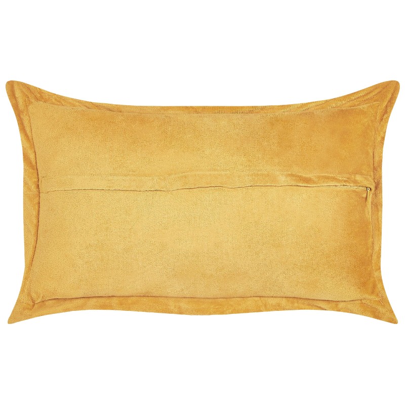 Zestaw 2 poduszek dekoracyjnych ZINNIA Sztruks 47 x 27 cm Musztardowy Jednolity