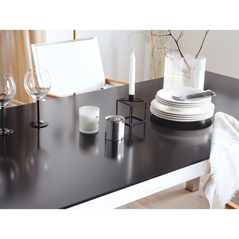 Stół ogrodowy GROSSETO 180 cm 90 cm Polerowany Granit Czarny