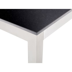 Stół ogrodowy GROSSETO 180 cm 90 cm Polerowany Granit Czarny