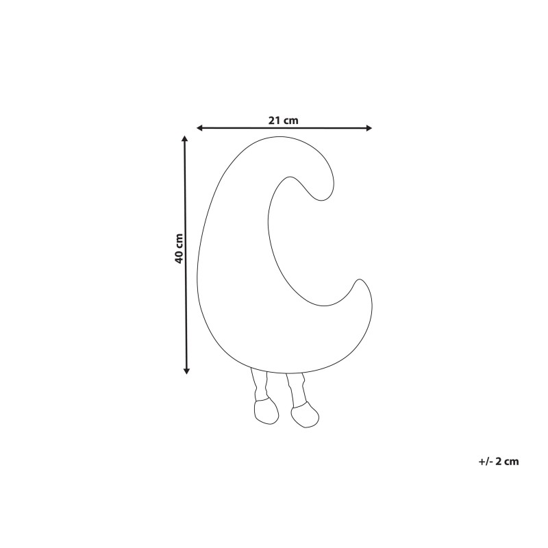 Poduszka dekoracyjna dla dzieci księżyc 21 x 40 cm biała MOONLIGHTER