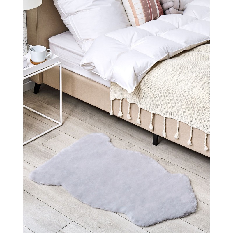 Dywan imitacja futra królika szary UNDARA