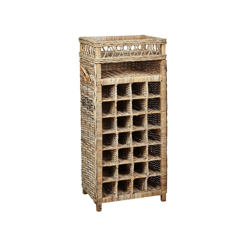 Stojak na wino BASIRA Rattan Naturalny