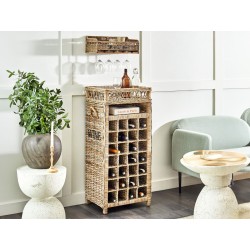 Stojak na wino BASIRA Rattan Naturalny