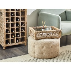 Stojak na wino BASIRA Rattan Naturalny