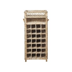 Stojak na wino BASIRA Rattan Naturalny