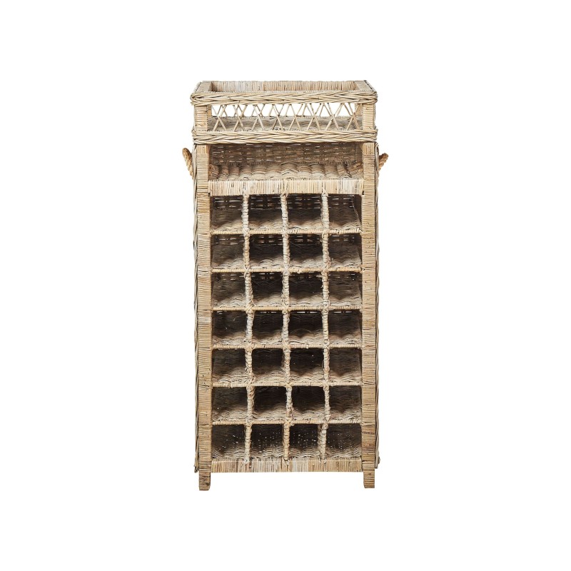 Stojak na wino BASIRA Rattan Naturalny