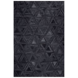 Dywan skórzany 160 x 230 cm czarny KASAR