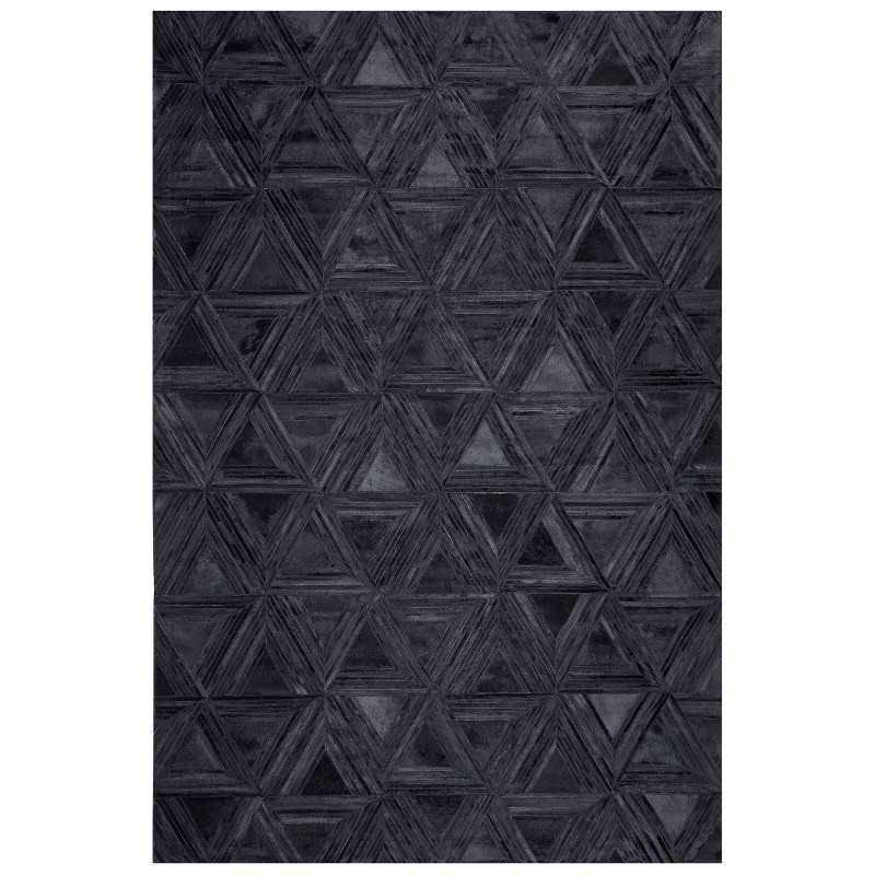 Dywan skórzany 160 x 230 cm czarny KASAR