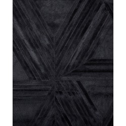Dywan skórzany 160 x 230 cm czarny KASAR