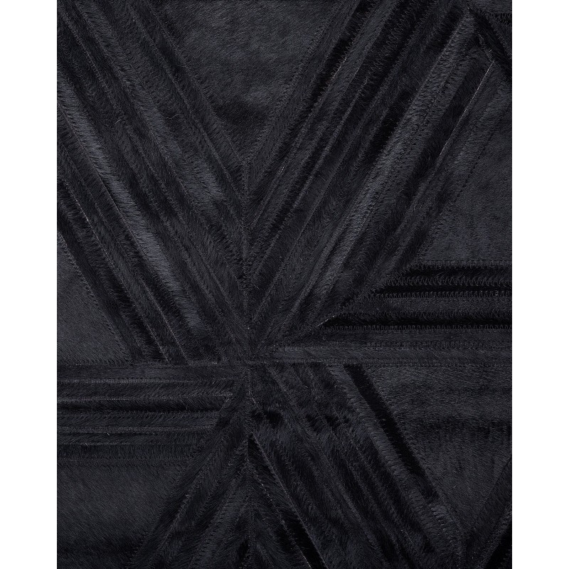 Dywan skórzany 160 x 230 cm czarny KASAR