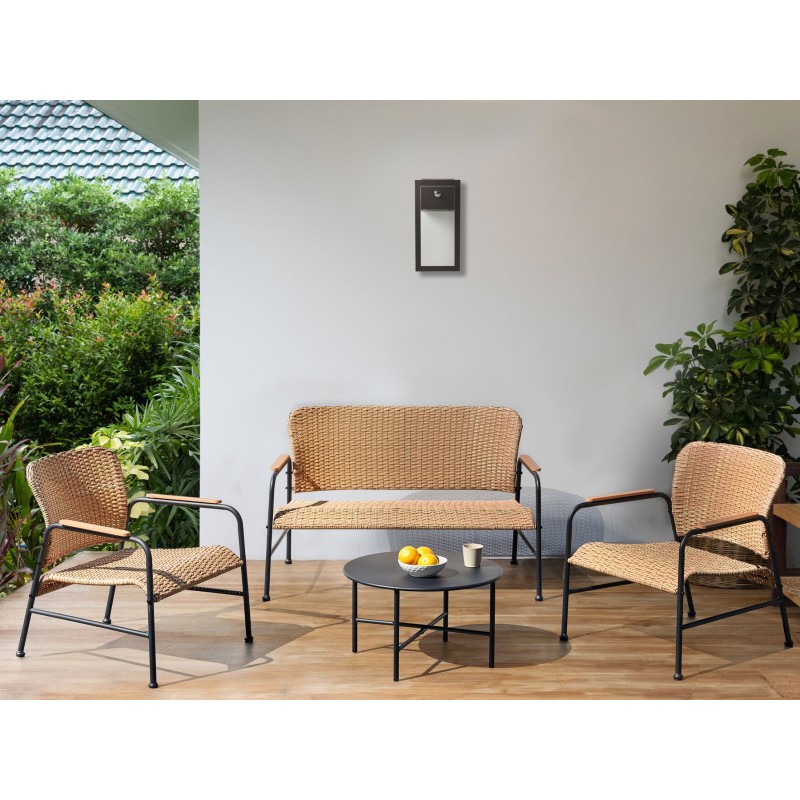 Zestaw ogrodowy ze stolikiem dla 4 osób OFANTO Technorattan Naturalny