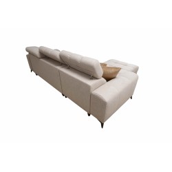 Ecksofa Venna I mini mit Schlaffunktion und USB-Anschluss in Plüschstoff, Avra 11