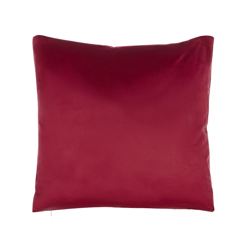 Zestaw 2 poduszek dekoracyjnych CUPID Welur 45 x 45 cm Czerwony Wzór świąteczny