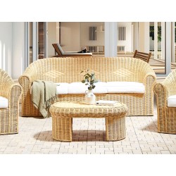 Sofa ogrodowa rattanowa naturalna LIVADEIA