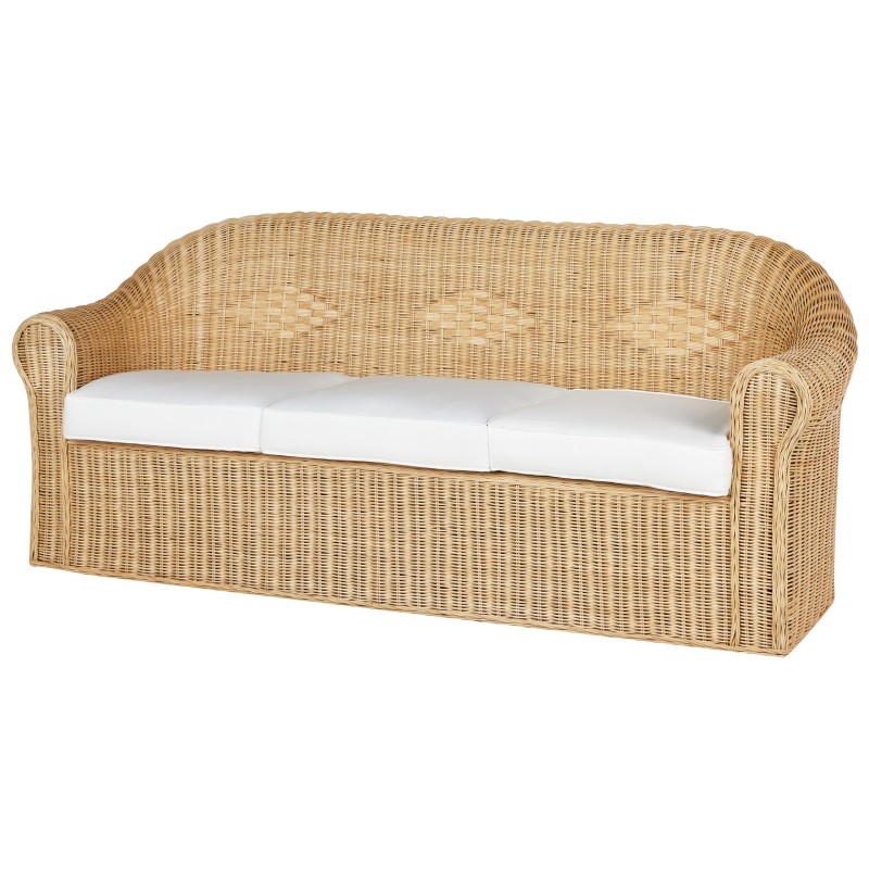 Sofa ogrodowa rattanowa naturalna LIVADEIA