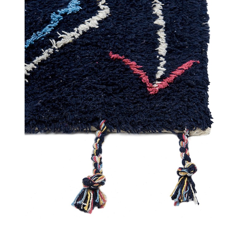 Dywan bawełniany 80 x 150 cm czarny CORUM