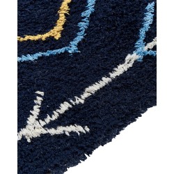 Dywan bawełniany 80 x 150 cm czarny CORUM