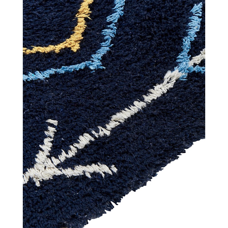 Dywan bawełniany 80 x 150 cm czarny CORUM