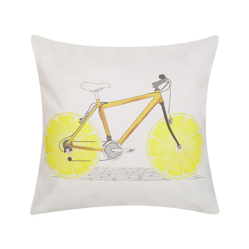 Zestaw 2 poduszek dekoracyjnych RUSCUS Bawełna 45 x 45 cm Biały Wzór abstrakcyjny