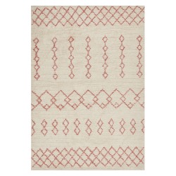 Dywan bawełniany 140 x 200 cm beżowo-różowy BUXAR