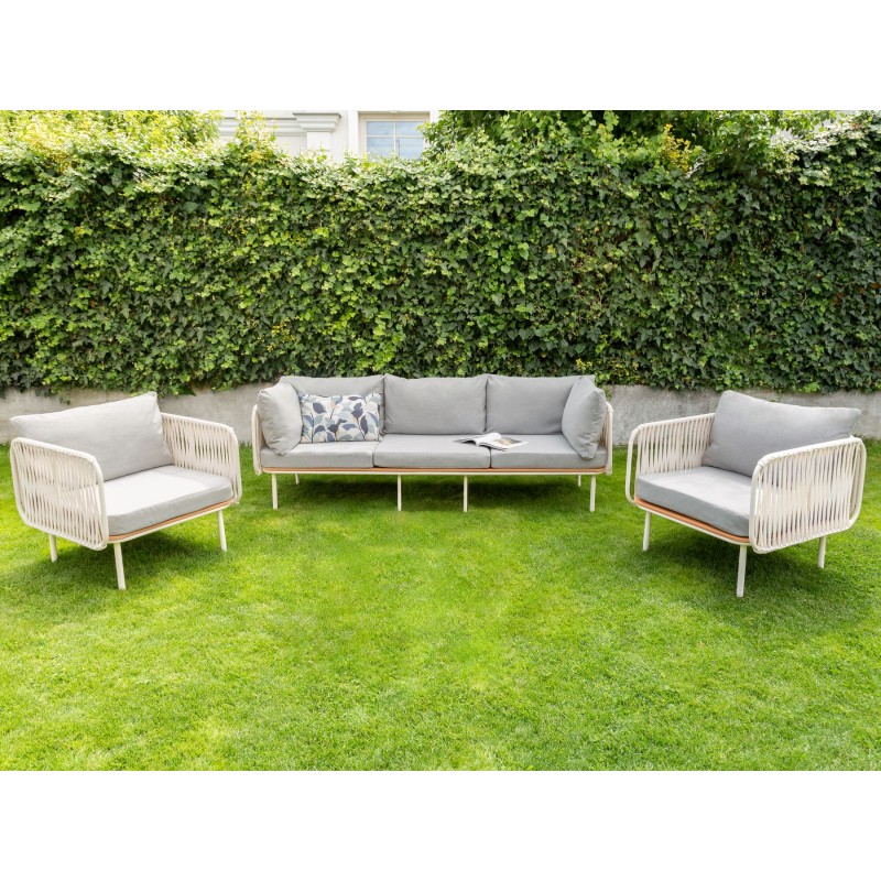 Zestaw ogrodowy dla 5 osób SENISE Metal Szary